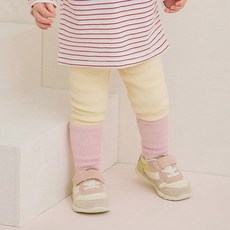 milkmile 兒童馬卡龍撞色羅紋內搭褲