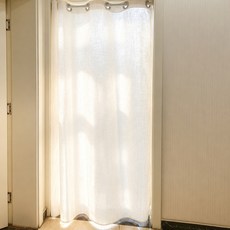 韓國 GNY 防水亞麻質感遮光穿環窗簾, 單一顏色