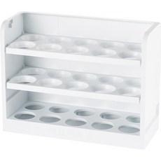 實用的3層冰箱雞蛋架, Clova White