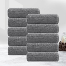 毛巾王 毛巾 150g 30支棉紗, 灰色, 10個