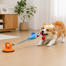doongdoongpet 狗狗吸盤式鯊魚拉扯繩玩具, 混色, 1個