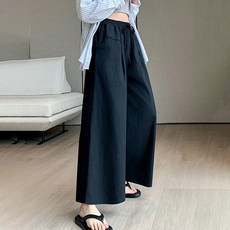 LUNA GIRL 女款 Hiron 鬆緊帶寬褲 L24SPP121914