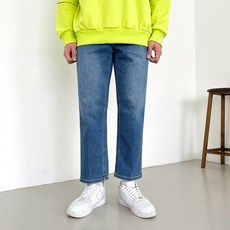 제이에이치스타일 남성용 테이퍼드 워싱 데님 팬츠 SJROK563