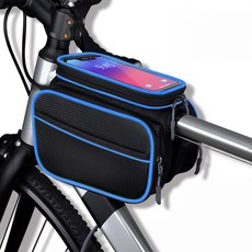soonZAM 自行車上管雙面收納騎行手機包, 藍色, 1個