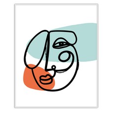 추상 일러스트 그림 인테리어 액자 IDP-055, 엣지 화이트