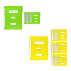 ECO Chungwoon PP 公文夾 A4 淺綠色 10頁 + PP 公文夾 A4 黃色 40頁, 淺綠色, 黃色, 1套