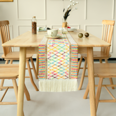 Mamiru 簡約現代亞麻桌旗, 1個, 30 x 220 cm, 13