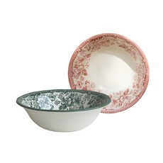 Claytan Diana Rose麥片碗2入組, 1套, 粉色, 綠色