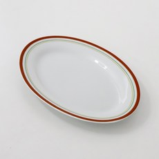 로얄보덴 포플러 타원 접시 24cm, 브라운오커, 1개