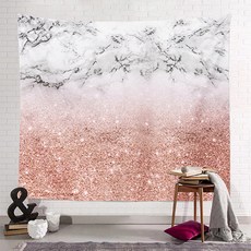 輕盈大理石紋布質海報, E 蜜桃絨