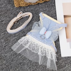 바디보 貓咪連身裙胸背帶組, 藍色