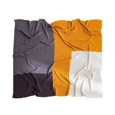 大型方格針織毯