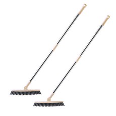 MONACO OLIVE V型切割縫隙清潔刷長柄推桿, 米色, 2個