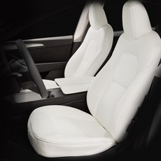 AIMBAN 特斯拉 Model 3 Model Y Juniper 專用汽車坐墊, 2個, 白色