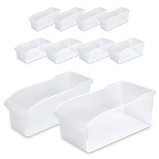 Living Sunday 韓國製半開放式冰箱收納托盤 小5入 + 大5入, 單一顏色