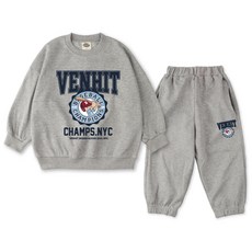 VENHIT 青少年款Champs棉質雙面布大學T運動長褲組