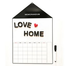 Life Sweet 冰箱磁鐵月曆 每月行事曆板 + 磁性筆 + 迷你 LOVE HOME 套組