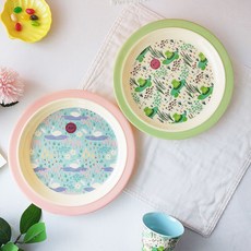 라이스 유아용 깊은접시 개구리 22cm, 2개, 개구리, 백조