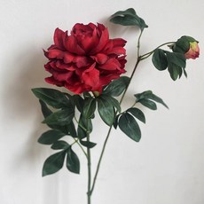 틴코 조화 고급스러운 모란 꽃, 레드, 1개