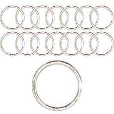 Button King 東大門鈕扣王 彩色O型環 10mm, 銀, 15個