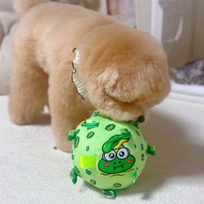 MAAH 狗狗鈴鐺聲拉扯球玩具, 綠色, 1個