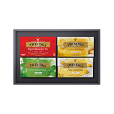TWININGS 唐寧茶 精選茶茶包禮盒組, 1盒, 薄荷茶 2g 25入+英式早餐茶 2g 25入+檸檬薑茶 1.5g 25入+洋甘菊茶 1g 25入