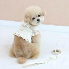 ITS DOG 有機芙蘿拉胸背帶, 米色