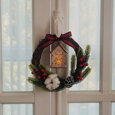 아스파시아 프레즌트 눈꽃 조명리스, 레드, 외경 20cm, 1개