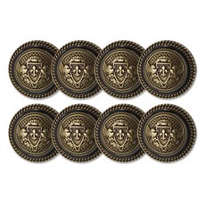 東大門鈕扣王 Mason2 鈕扣 18mm, 復古金, 8個