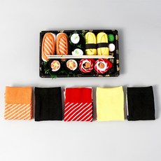 EUMES 壽司襪子組 無用禮物 有趣生日派對道具 5雙, 混合顏色, 1套
