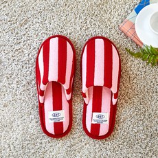 Modern House 週末毛巾布條紋拖鞋, 1個, 粉紅色