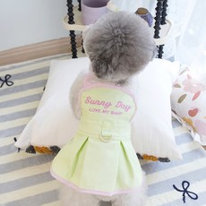 PASTEL PET 寵物晴天洋裝, 綠色, 1個