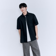 마인드브릿지 남성용 올데이 옥스포드오버핏반팔셔츠