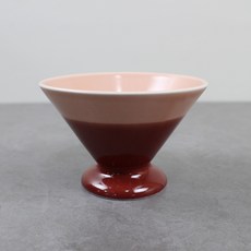 月鹽 韓國產陶瓷雙色粥碗, 1個, 酒紅色