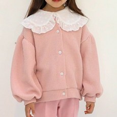 느엘 아동용 벌룬소매긴팔 가디건