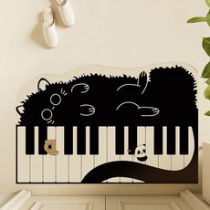 PEONIST 鋼琴黑貓腳踏墊, 04