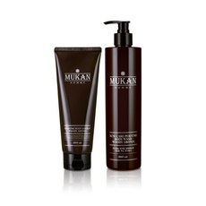 Mukan Homme Acne Care Perfume 沐浴露 500ml + 身體乳液 Woody Aroma 200ml 套組, 1套