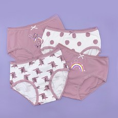 푸딩언더웨어 여아용 순면 삼각팬티 4종 세트