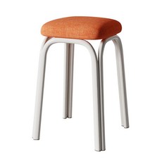비올레따젬마 컬러풀 플라스틱 보조 스툴 29 x 33 x 48 cm, 오렌지 소프트, 1개