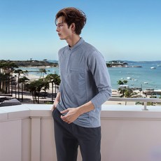 男士彈性高領高爾夫T恤 NILB232