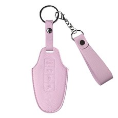 오시에나 자동차 가죽 스마트 차키케이스 스프링 키홀더, 라벤더, 포르쉐A타입