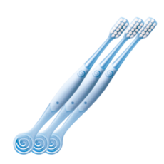 舌頭清潔劑兼用牙刷 藍色, 3個