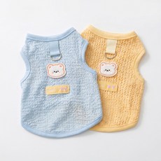 Pick&Pet 寵物熊貼片網眼夏季背心2件組
