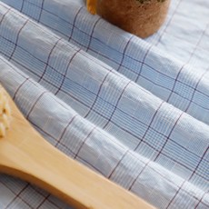 천팜 린넨 소마 1563, 다운블루 체크, 1개