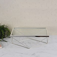 閱讀更多 復古蛋糕架 簡單方形架 中號, 銀, 1個