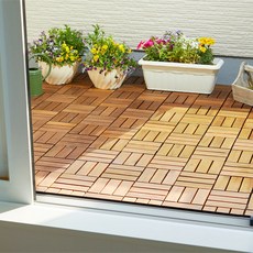 IRIS OHYAMA 愛麗思歐雅瑪 木紋拼接地板 WTD-12, 9個, 棕色