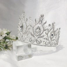 派對用品 髮飾 婚禮 祖母綠色 皇冠, 1個, 銀色