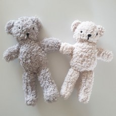 nalalamrskkang 몽고미 DIY 縫紉娃娃製作材料包 2件組, 奶油色, 灰色, 2個