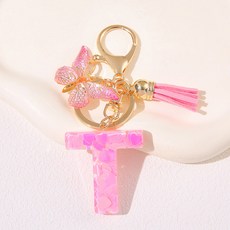 ING Market 粉紅粉紅可愛字母商品掛飾, 1個, T