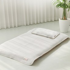Hello HIZOO Sherbet Cool 幼兒園午睡被 分離式涼感墊 + 枕套組, 1套, 白色